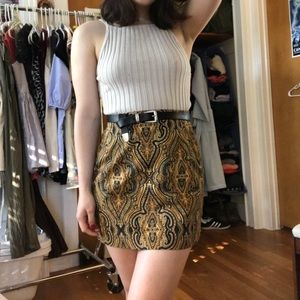Vintage Gold-patterned skirt